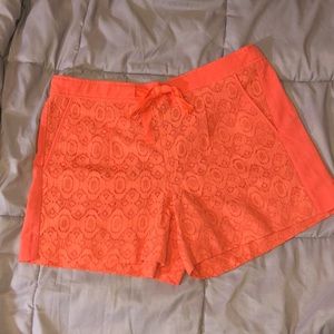 ABS Allen Schwartz Peach lace shorts NWOT